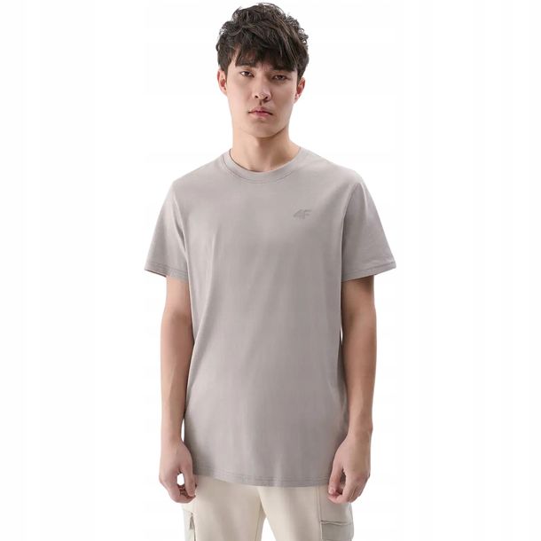 Koszulka Męska 4f Gładka Tshirt Bawełna Lato Shm2074 26s R. S