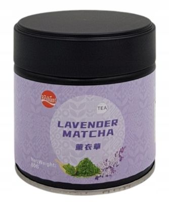 Matcha Herbata Zielona w Proszku o Smaku Lawendy Brilliant 80g
