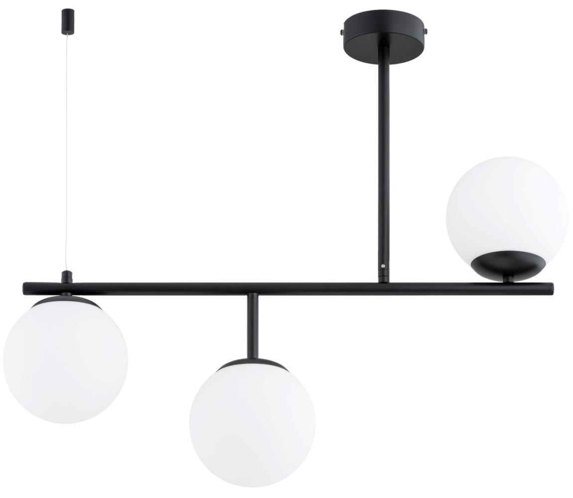 Żyrandol na drążku LUNA 3xE14/10W/230V czarny