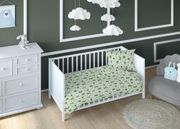 KARO Pościel bawełniana 160x200 biedronki zielona dziecięca zapinana na suwak 3807 C Bawełna Max