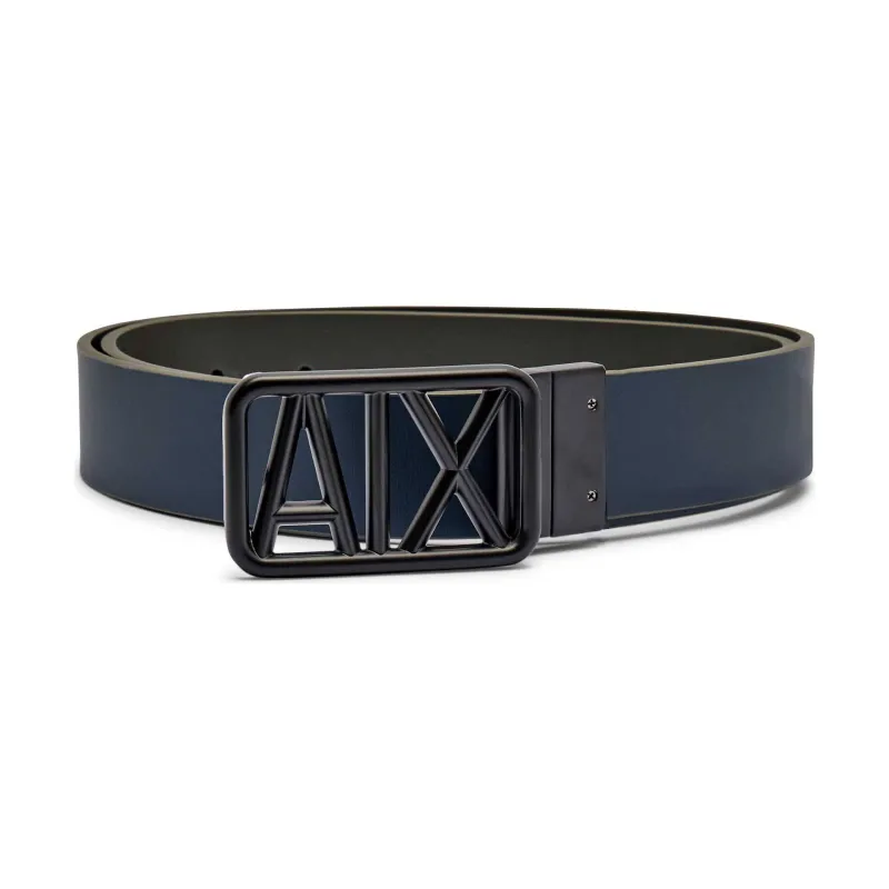 Armani Exchange Skórzany dwustronny pasek