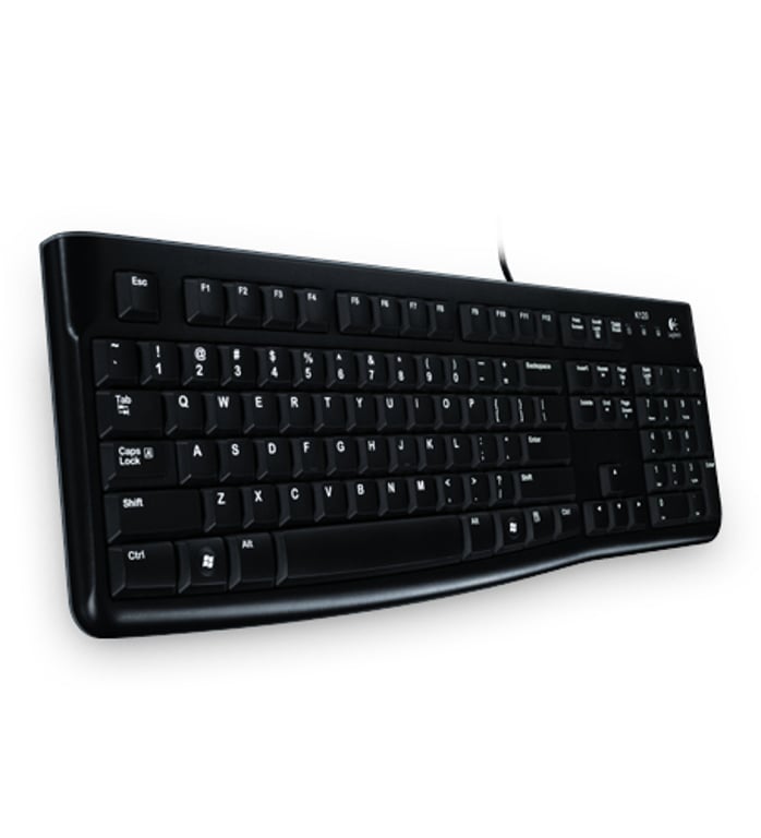 Logitech K120 Corded Keyboard klawiatura USB Grecki Czarny 920-002490