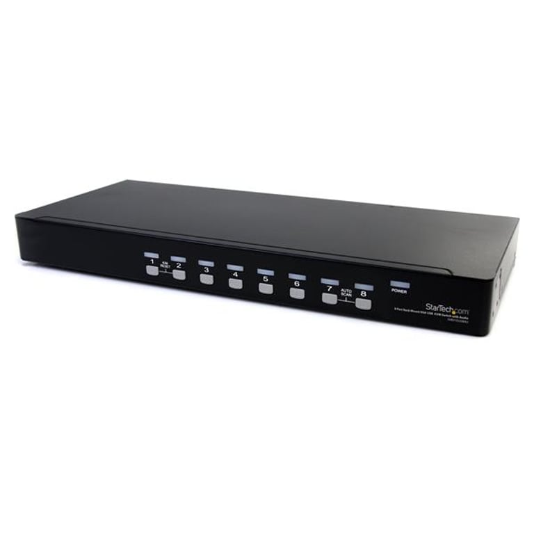 StarTech SV831DUSBAU przełącznik KVM Możliwości montowania w stelażu Czarny SV831DUSBAU