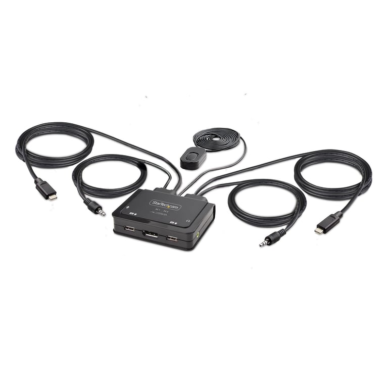 StarTech C2-D46-UC2-CBL-KVM przełącznik KVM Czarny C2-D46-UC2-CBL-KVM