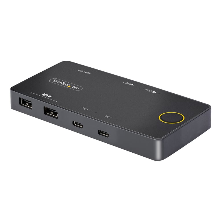 StarTech C2-H46-UC2-PD-KVM przełącznik KVM Czarny C2-H46-UC2-PD-KVM