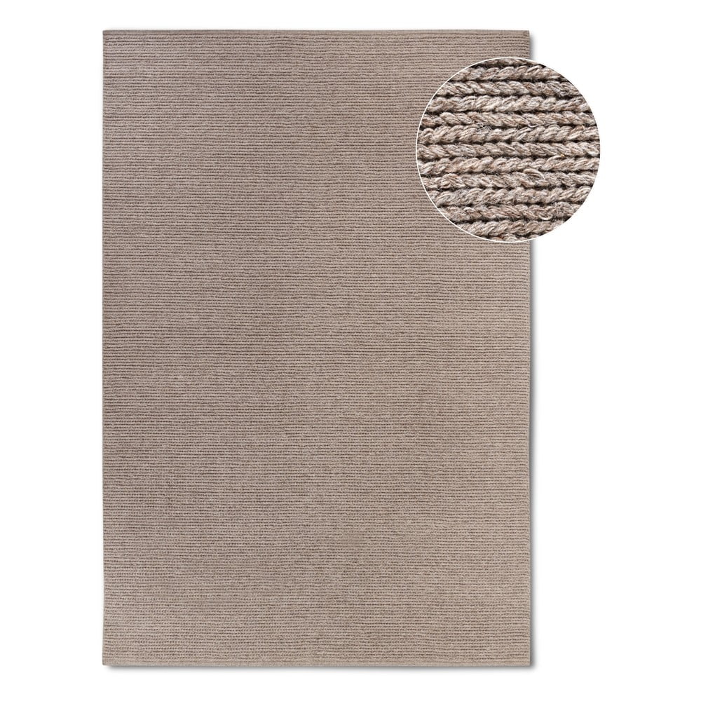 Jasnobrązowy wełniany dywan tkany ręcznie 80x150 cm Francois – Villeroy&Boch