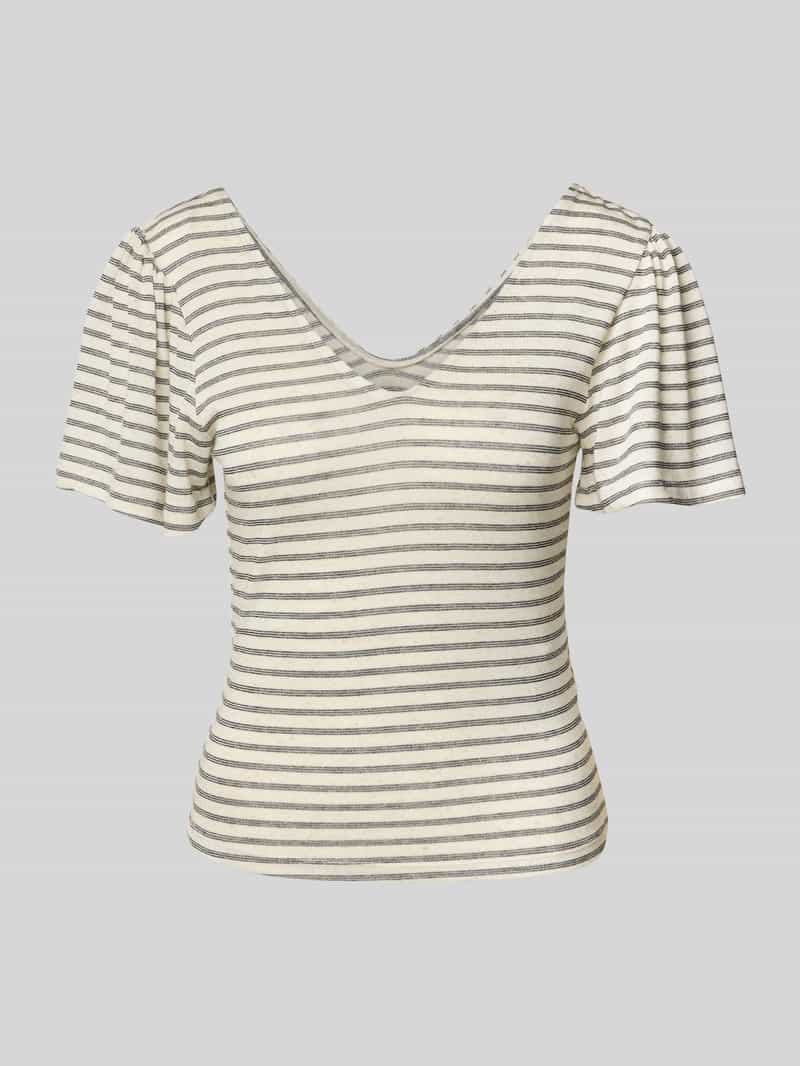 T-shirt o kroju regular fit z mieszanki wiskozy model ‘GINA’