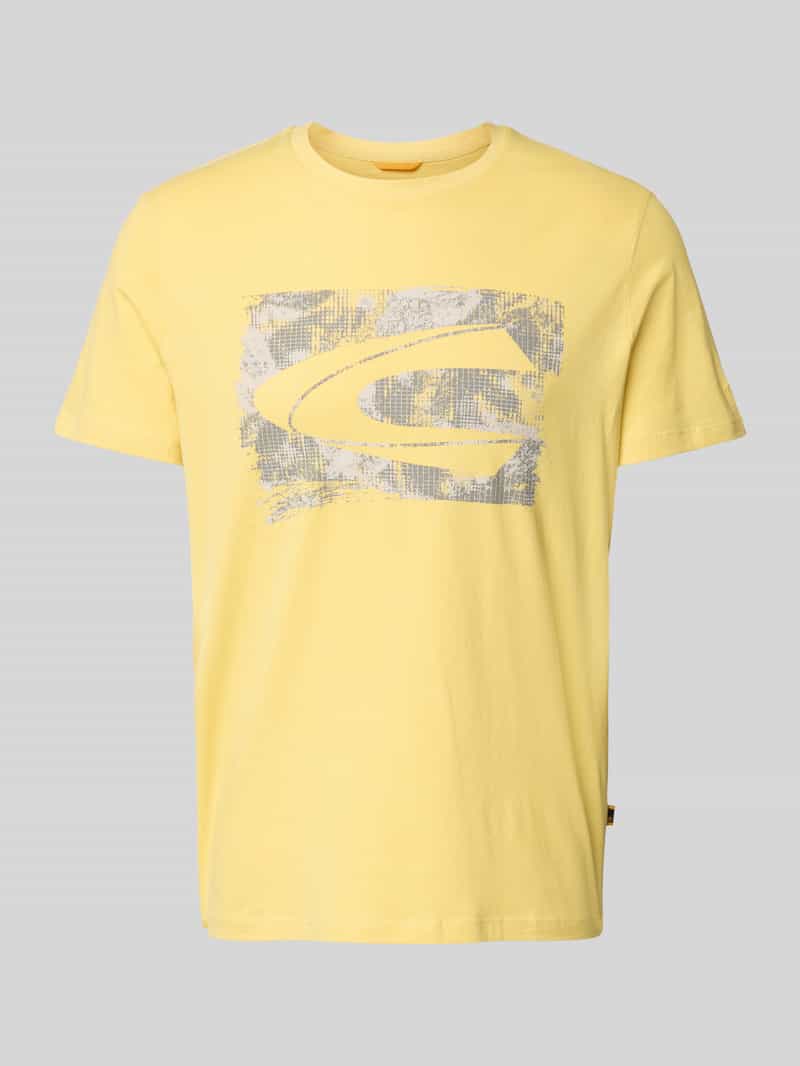 T-shirt z logo i okrągłym dekoltem