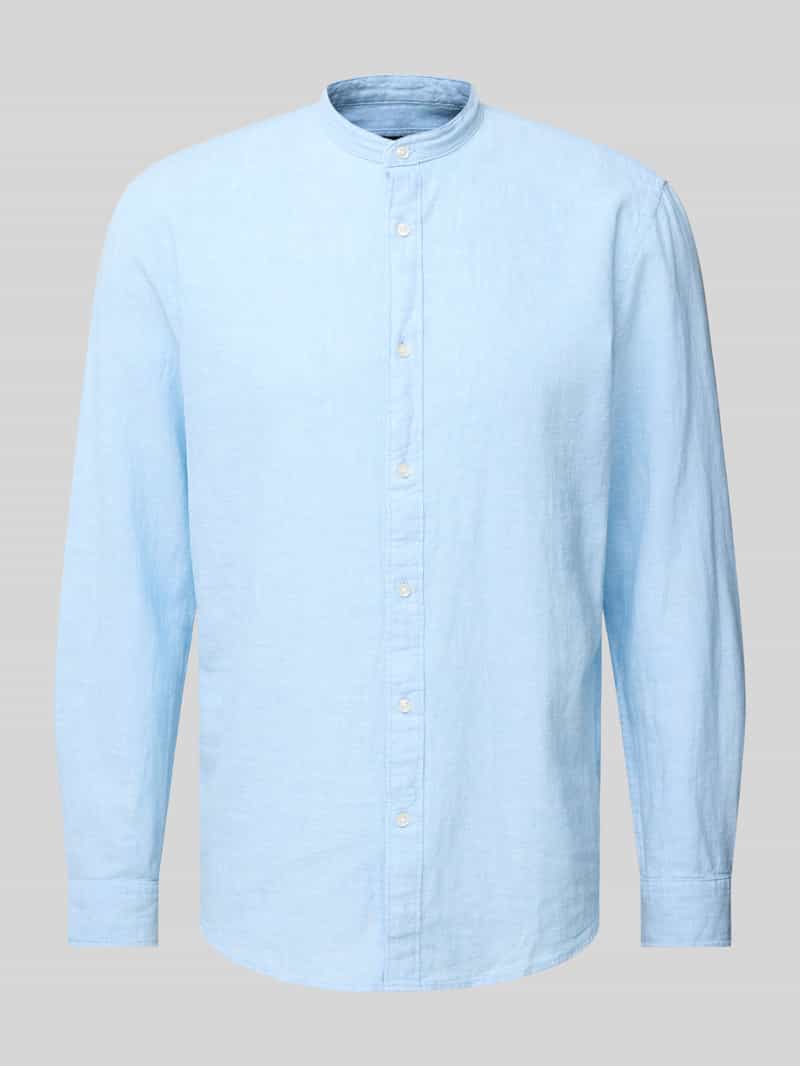 Koszula casualowa o kroju regular fit ze stójką