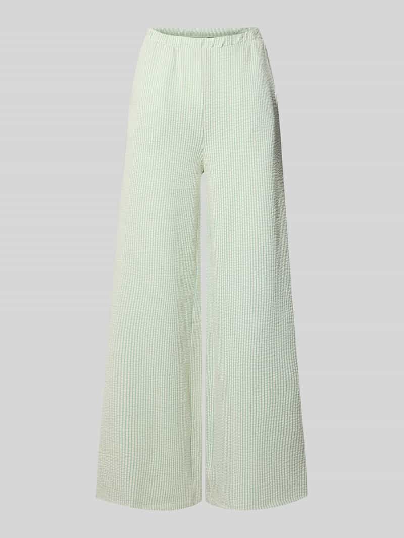 Spodnie materiałowe z elastycznym pasem model ‘STRIPLO’