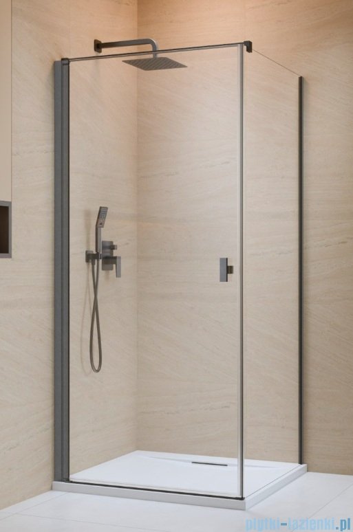Radaway Nes Kdj I Brushed GunMetal kabina 100x90cm lewa szczotkowany grafit 10022100-92-01L/10039090-01-01