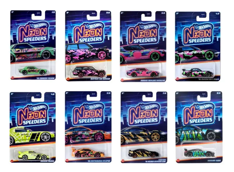 Hot Wheels Autko neon speeders - Mattel