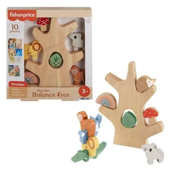 Fisher-Price. Drewniane drzewko Zestaw klocków - Fisher- Price
