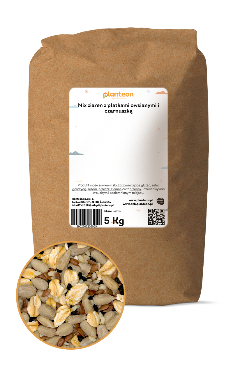 Mix ziaren z płatkami owsianymi i czarnuszką 5kg