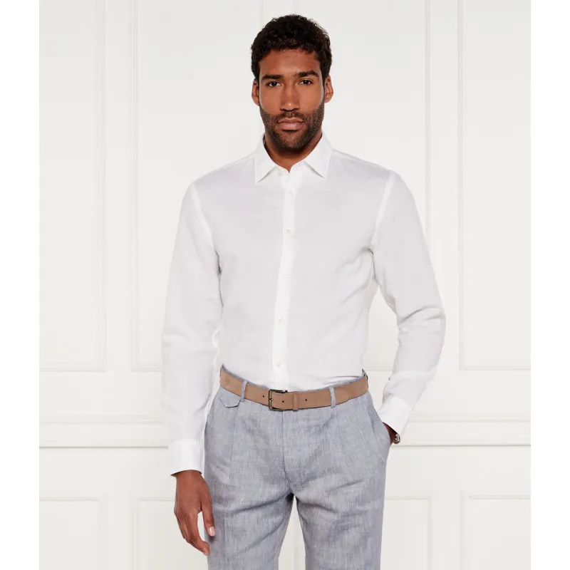 BOSS BLACK Lniana koszula C-HAL-kent-C3-223 Regular Fit