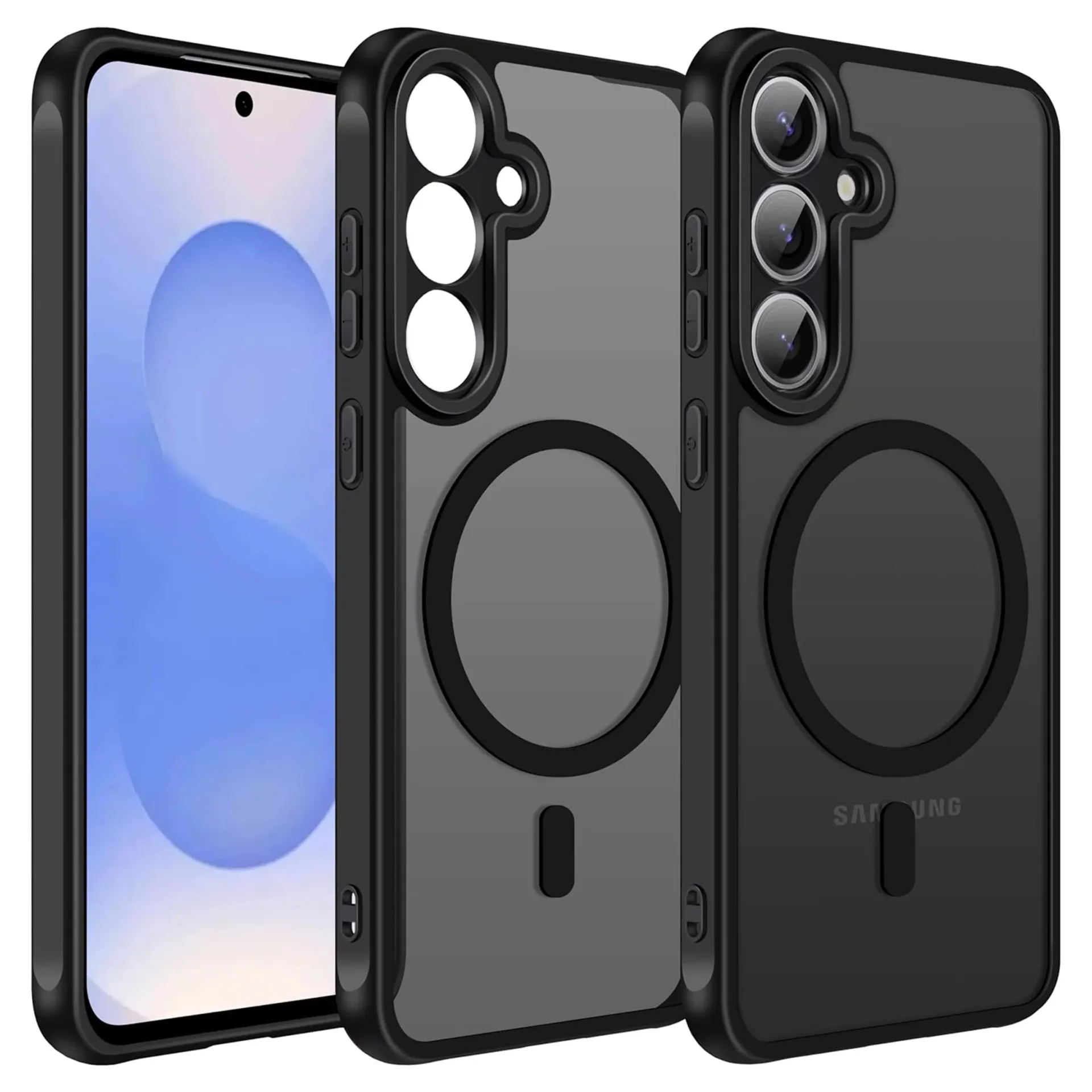 Etui do Samsung Galaxy S25 Plus obudowa ochronna na telefon Alogy Matte HybridMag™️ Case do MagSafe Matowe Czarne