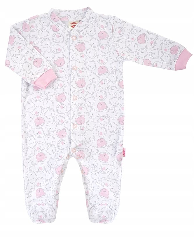 PAJAC BAWEŁNIANY POLSKI MAKOMA PINK BEARS 74
