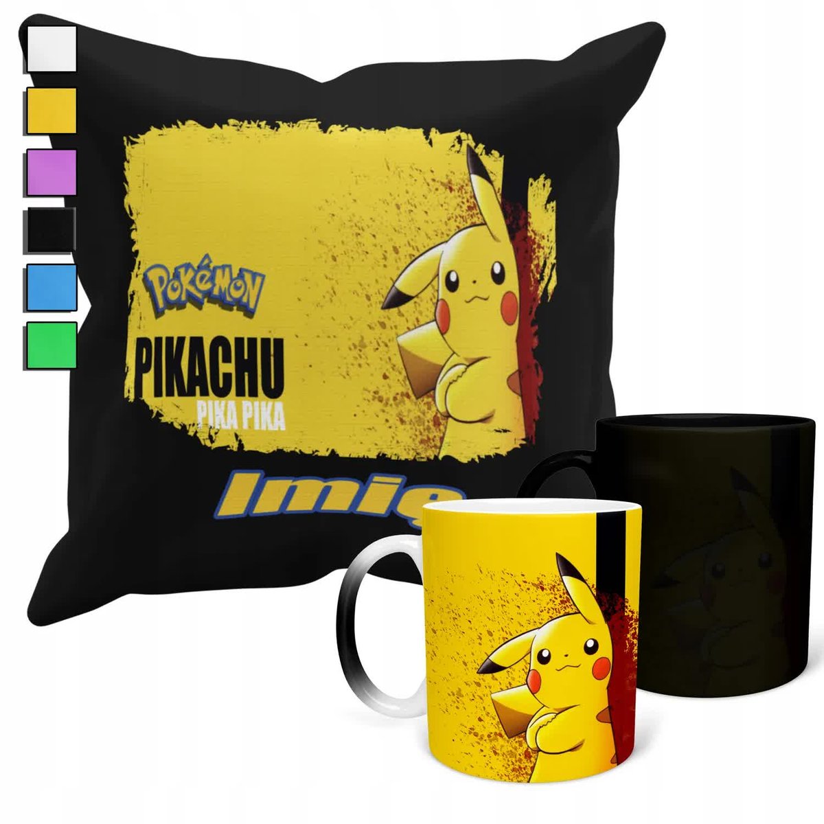 ZESTAW KUBEK MAGICZNY + POSZEWKA Z PODUSZKĄ- PREZENT BAJKI STWOREK + IMIĘ