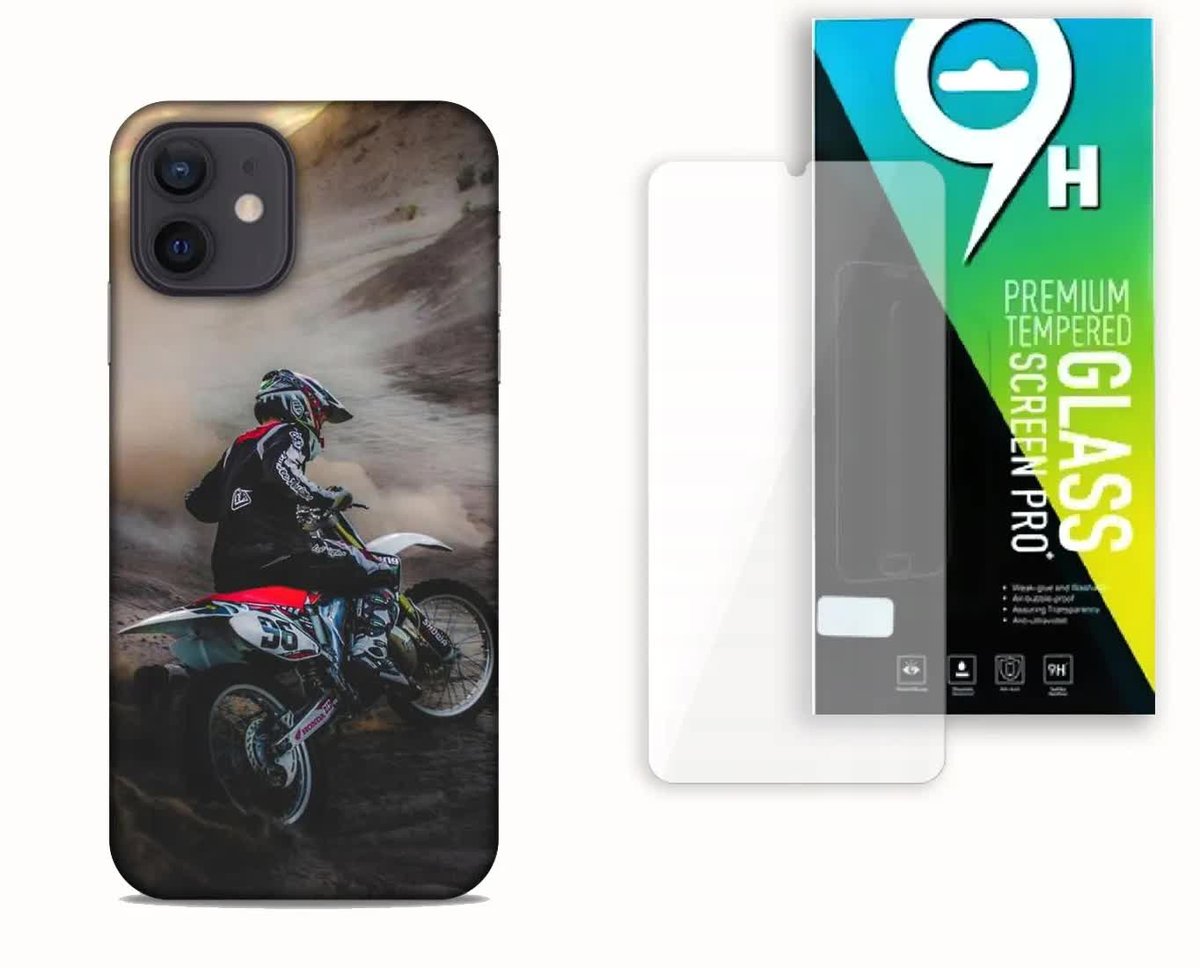 ETUI CASE DO APPLE IPHONE 12 / 12 PRO + SZKŁO HARTOWANE- MOTORY CROSS ŻUŻEL