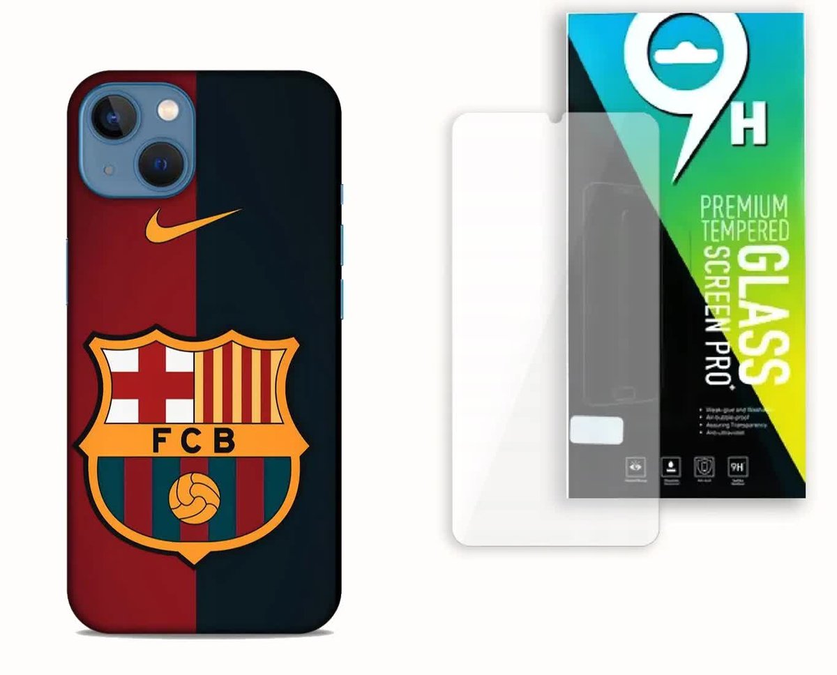 Zestaw Etui Case + Szkło Hartowane Do Apple Iphone 15 - Fc Barcelona Kluby