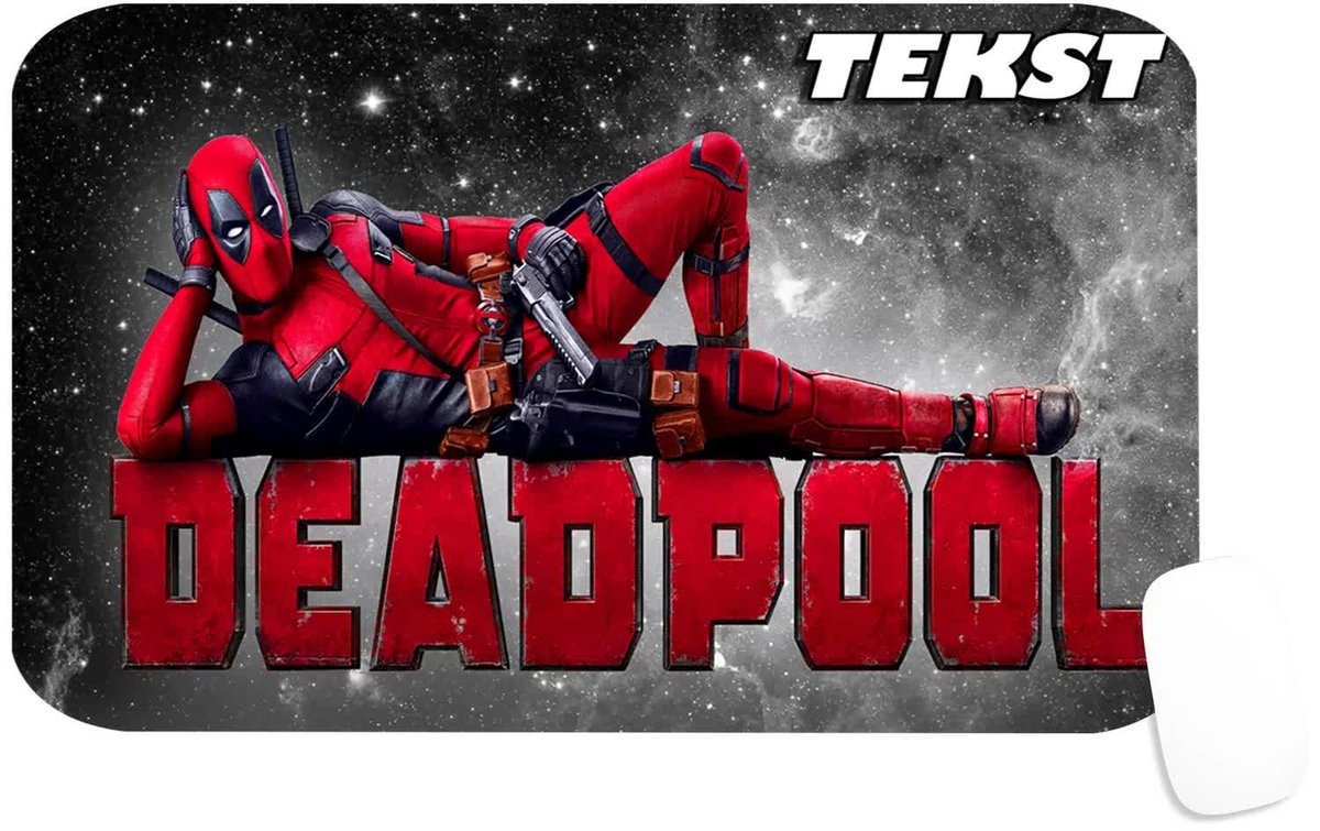 PODKŁADKA POD MYSZKĘ Z NADRUKIEM DEADPOOL AVENGERS WZORY-TEKST -29X36