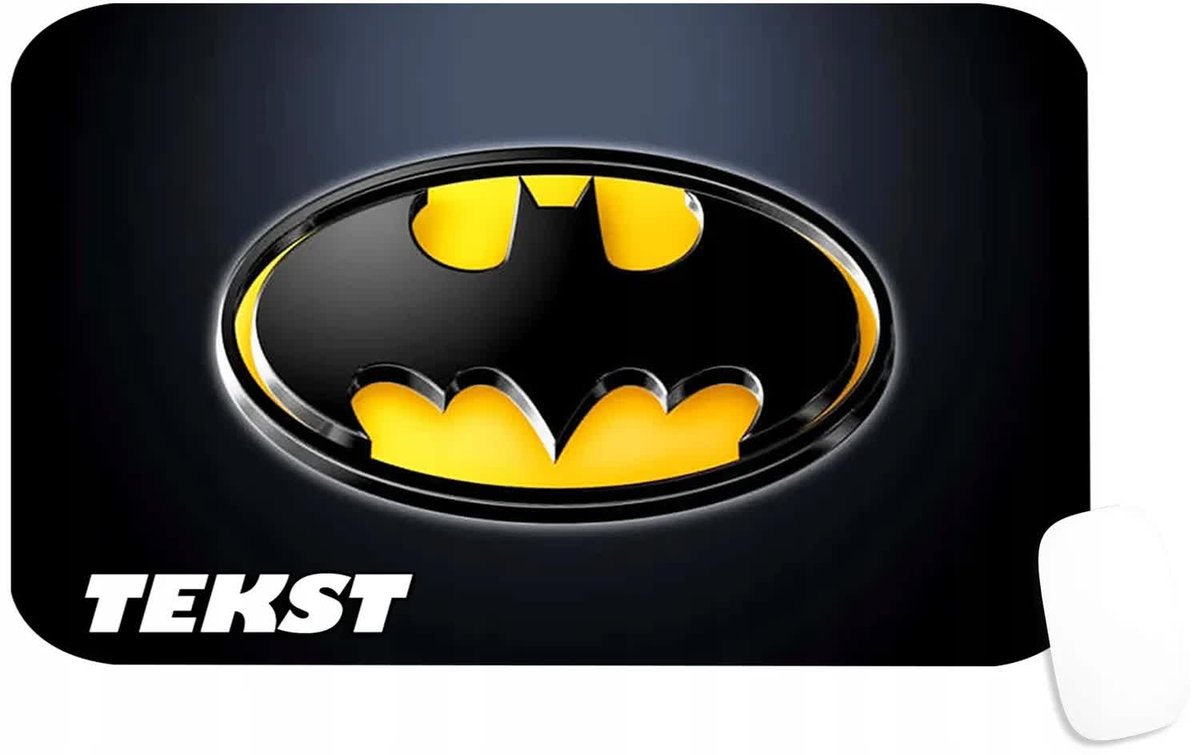 PODKŁADKA POD MYSZKĘ Z NADRUKIEM BATMAN BOHATER WZORY-TEKST -29X36