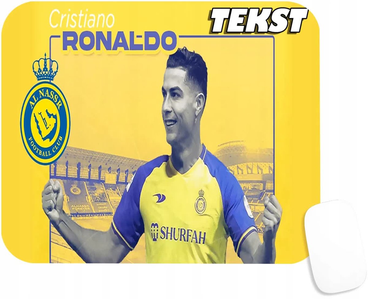PODKŁADKA POD MYSZKĘ Z CRISTIANO RONALDO CR7 PREZENT -TEKST -20X24