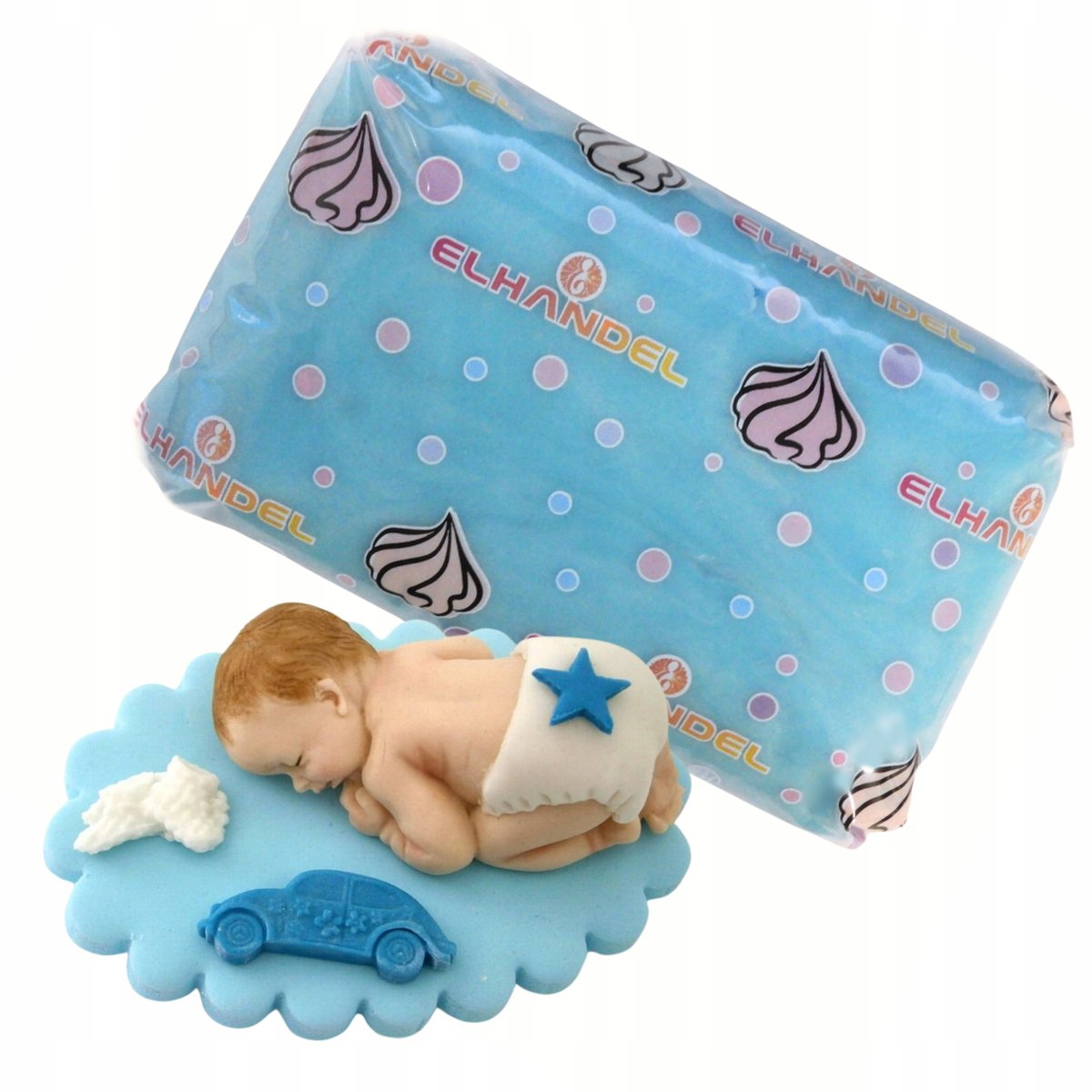 Lukier plastyczny masa cukrowa do dekoracji tortu kolor niebieski 100g