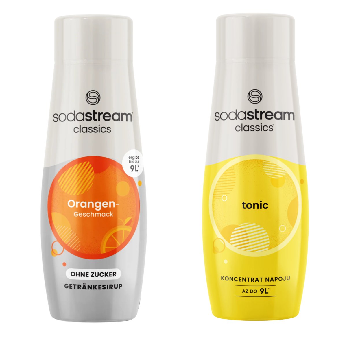 Zestaw 2 koncentratów syrop Sodastream Orange Pomarańcza Zero + Tonic Tonik