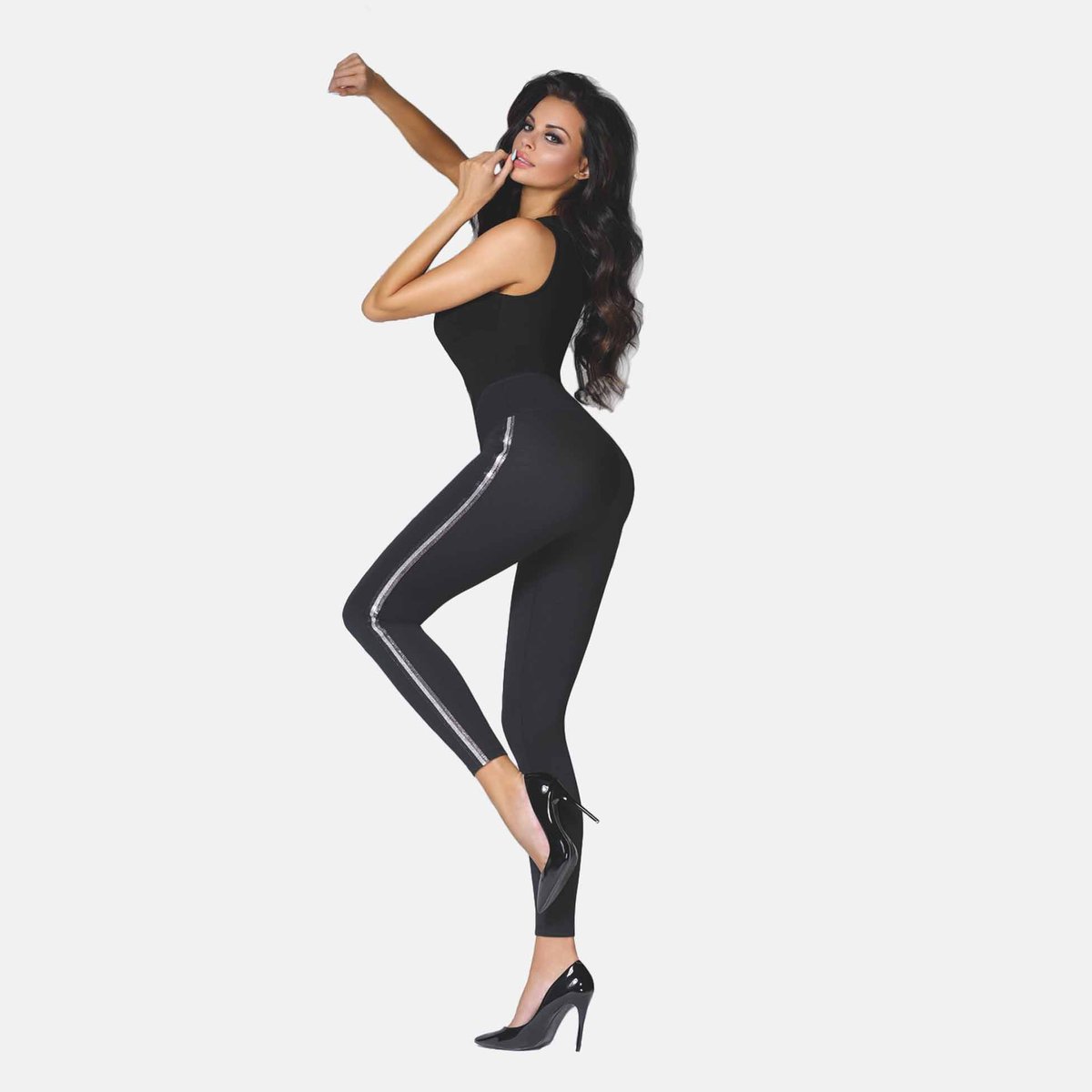 Legginsy damskie czarne Bas Bleu