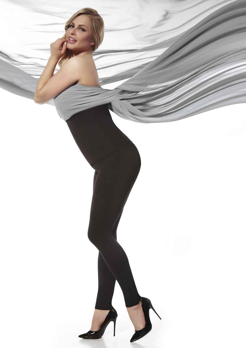 Legginsy pociążowe BELLA wyszczuplające z efektem Push-Up, Bas Bleu