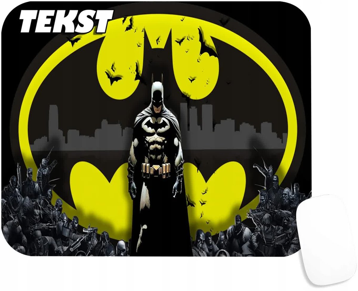 PODKŁADKA POD MYSZKĘ Z BATMAN BOHATER AVENGERS PREZENT -TEKST -20X24