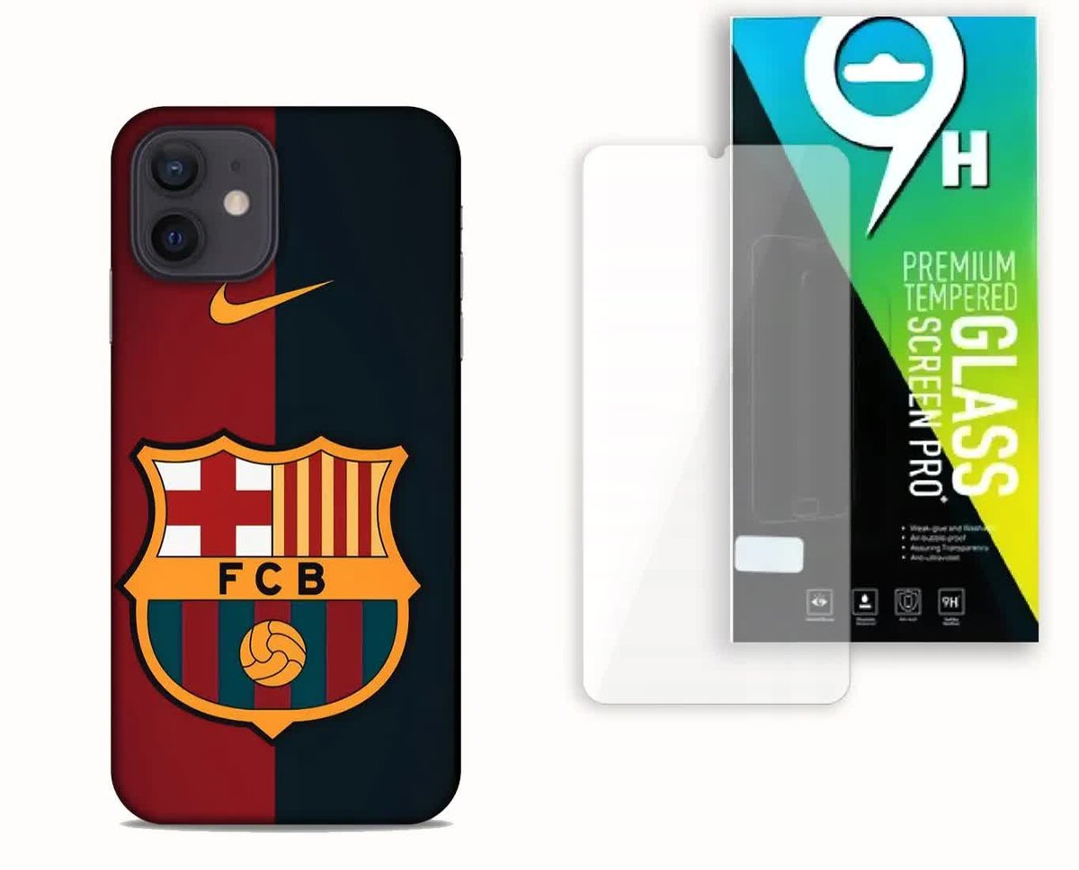 ETUI CASE DO APPLE IPHONE 12 MINI + SZKŁO HARTOWANE- FC BARCELONA KLUBY
