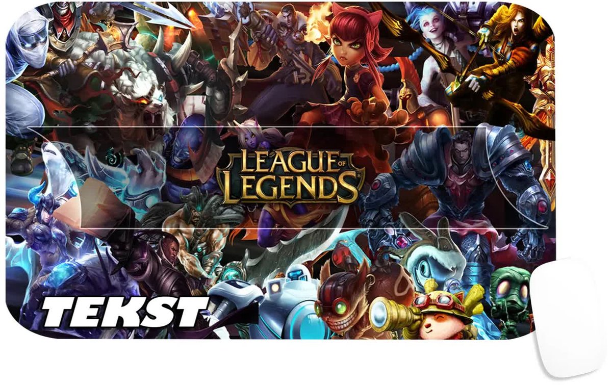 PODKŁADKA POD MYSZKĘ Z NADRUKIEM LEAGUE OF LEGENDS GRY -TEKST -29X36