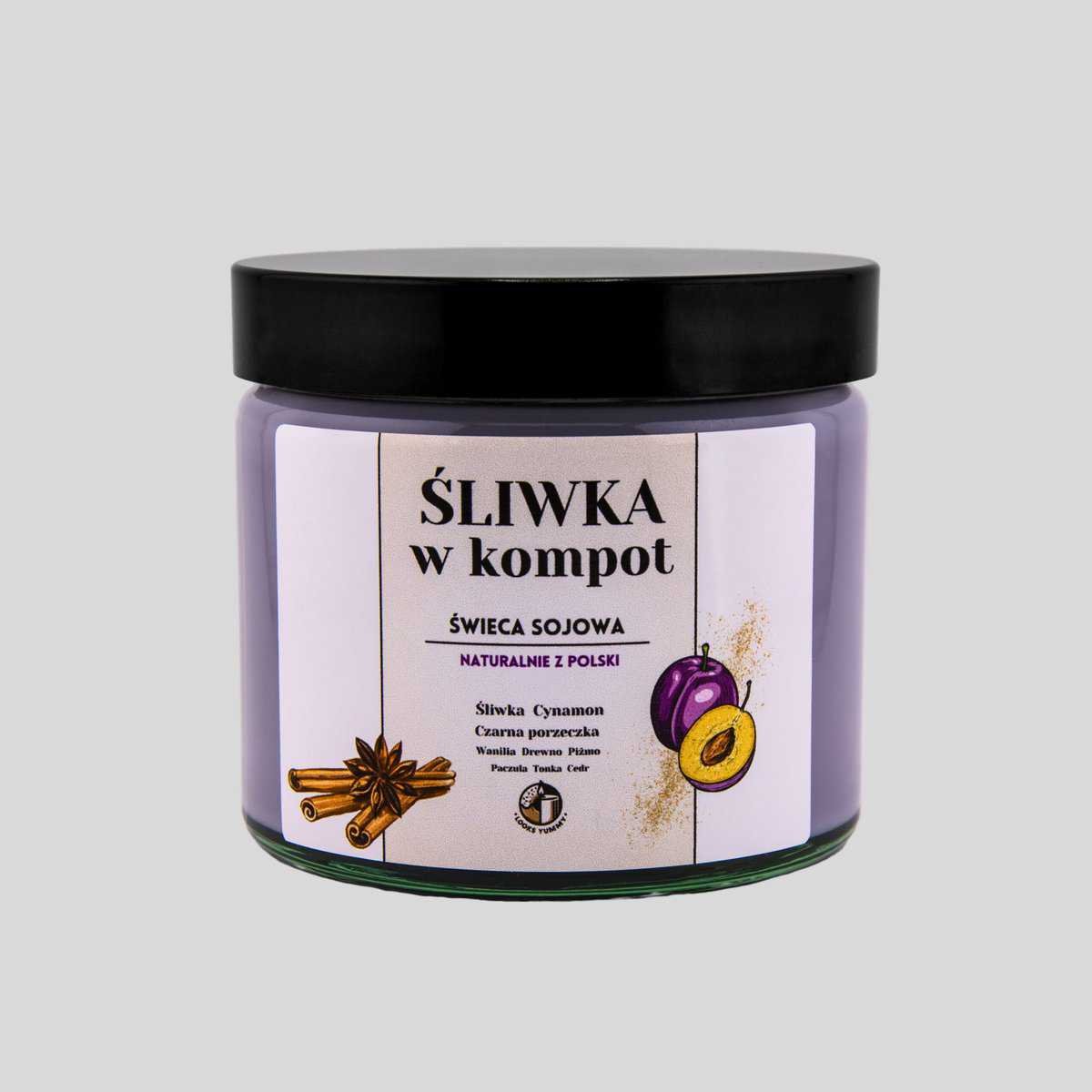 Świeca zapachowa Śliwka w kompot 250 ml