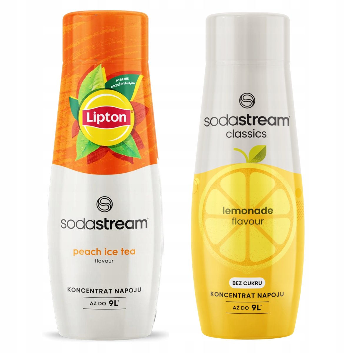 2x Syrop Sodastream Lipton Ice Tea Peach Brzoskwinia + Lemoniada Bez Cukru
