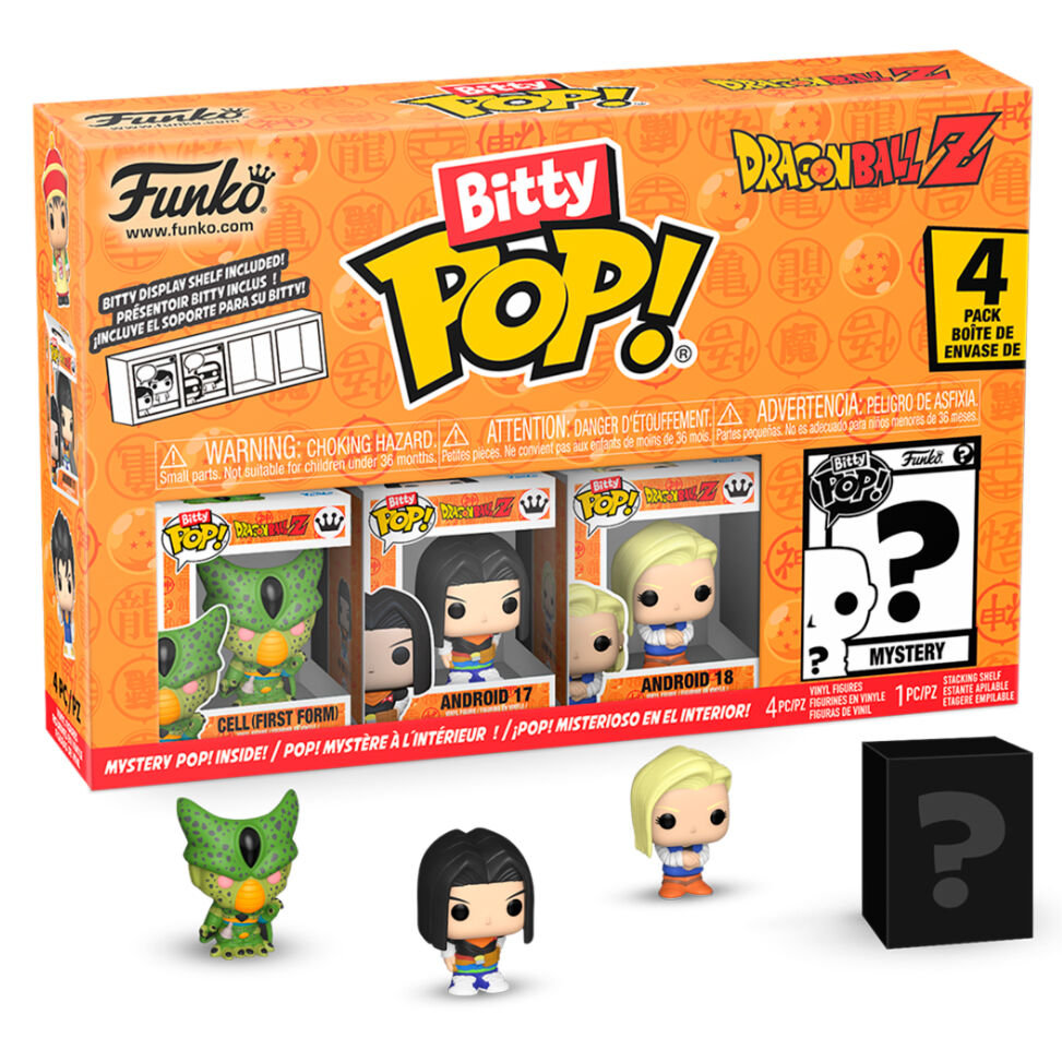 funko pop! dragon ball z bitty 4 pack 2.5cm cell android 18 17 figurki