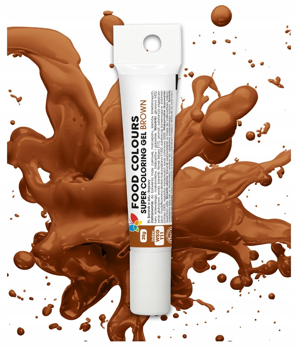 BARWNIK SPOŻYWCZY W ŻELU TUBKA 20g KOLOR BRĄZ