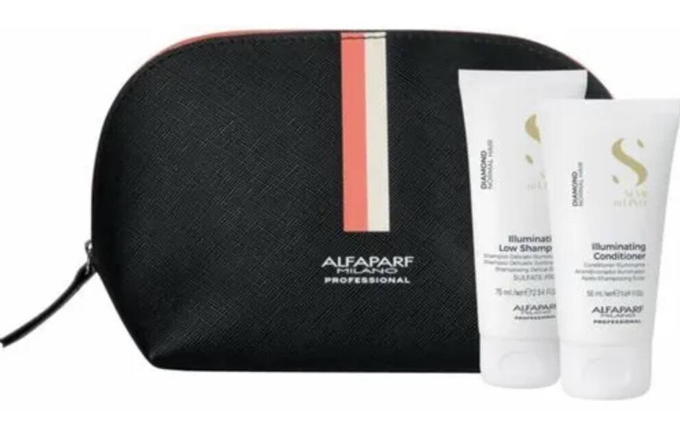 Alfaparf Semi Di Lino Diamond Illuminating Travel Kit Zestaw Do Nabłyszczania i Zmiękczania Włosów 75ml + 50ml