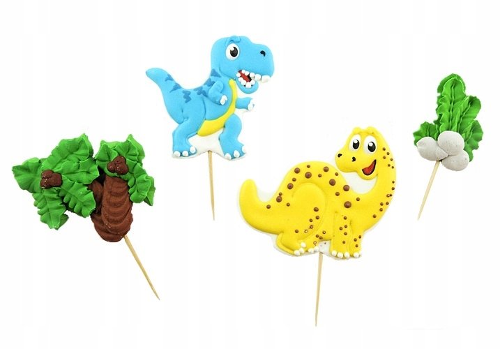 Figurka cukrowa na tort dinozaur ozdoby na tort dekoracje urodzinowe dino