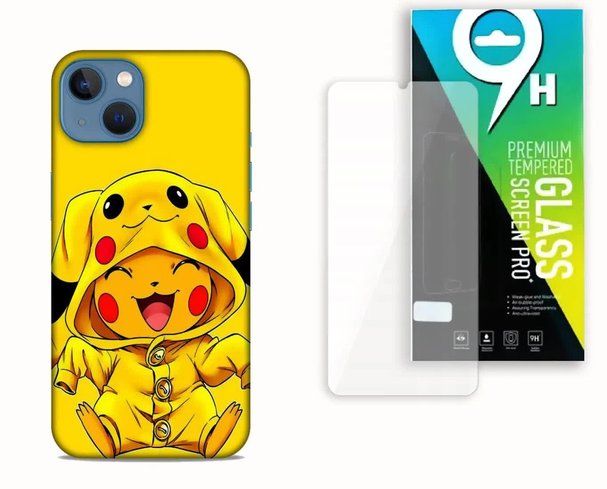 ZESTAW ETUI CASE + SZKŁO HARTOWANE DO APPLE IPHONE 14 - BAJKI I GRY DLA NAJ