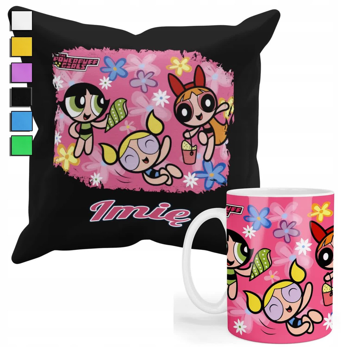 ZESTAW KUBEK + PODUSZKA Z POSZEWKĄ- DLA FANA ATOMÓWKI + IMIĘ