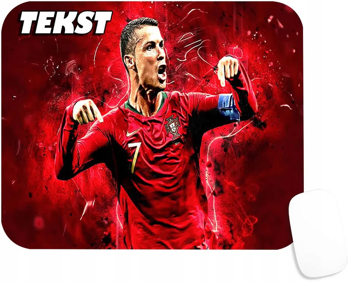 PODKŁADKA POD MYSZKĘ Z NADRUKIEM CRISTIANO RONALDO CR7 - TEKST -20X24