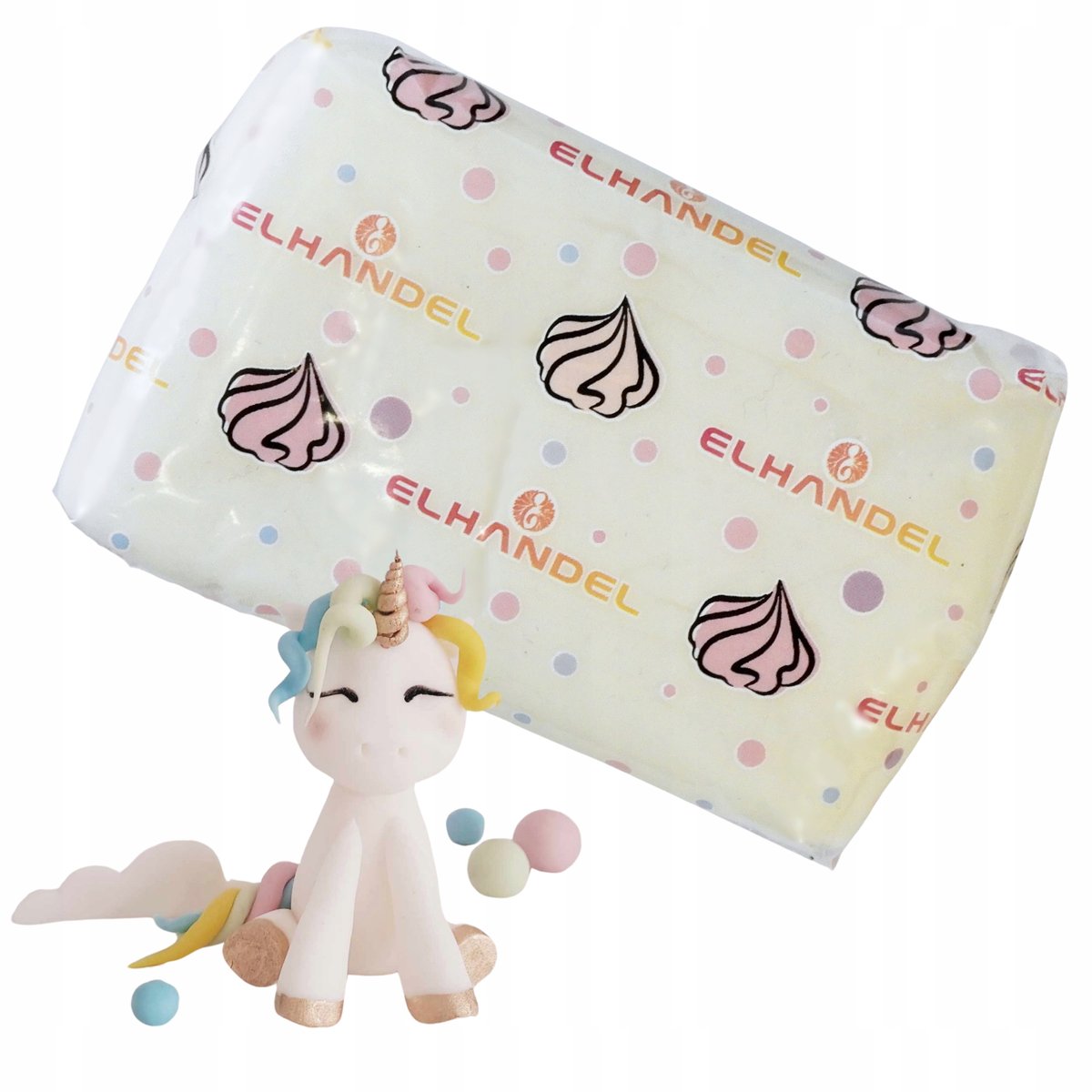 Lukier plastyczny masa cukrowa do dekoracji tortu ciast kolor biały 100g