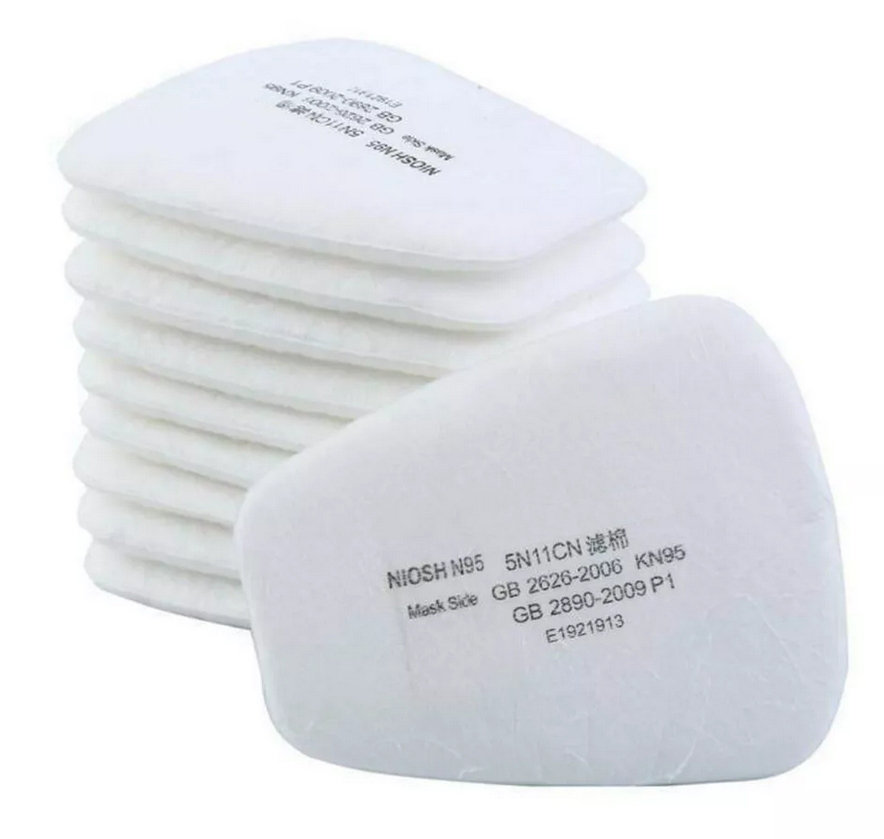 10x FILTRY WYMIENNE BAWEŁNIANE DO MASKI 6800 PÓŁMASKI 6200