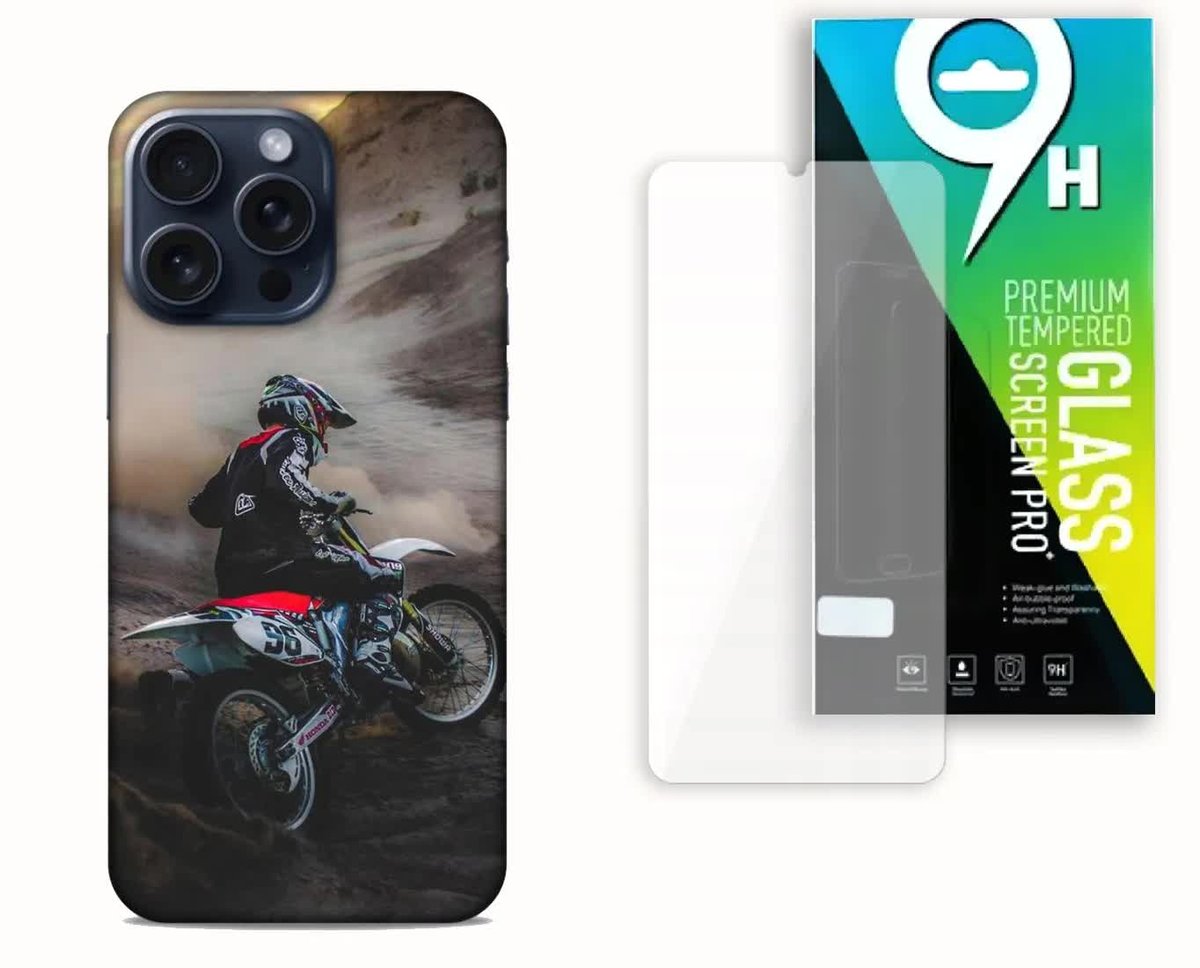 ETUI CASE DO APPLE IPHONE 13 PRO + SZKŁO HARTOWANE- MOTORY CROSS ŻUŻEL