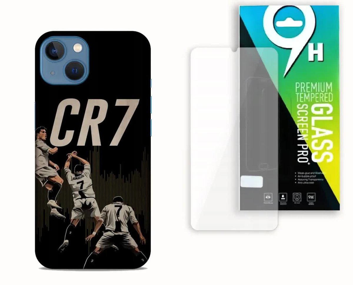 ZESTAW ETUI CASE + SZKŁO HARTOWANE DO APPLE IPHONE 14 - CRISTIANO RONALDO