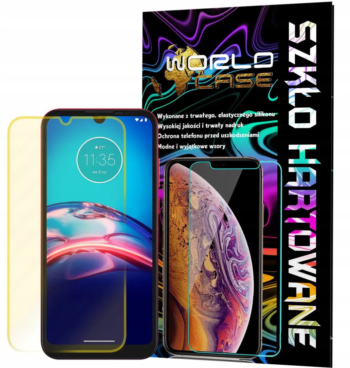 SZKŁO HARTOWANE DO MOTOROLA MOTO E6S / E6 PLUS NA EKRAN SZKIEŁKO OCHRONNE