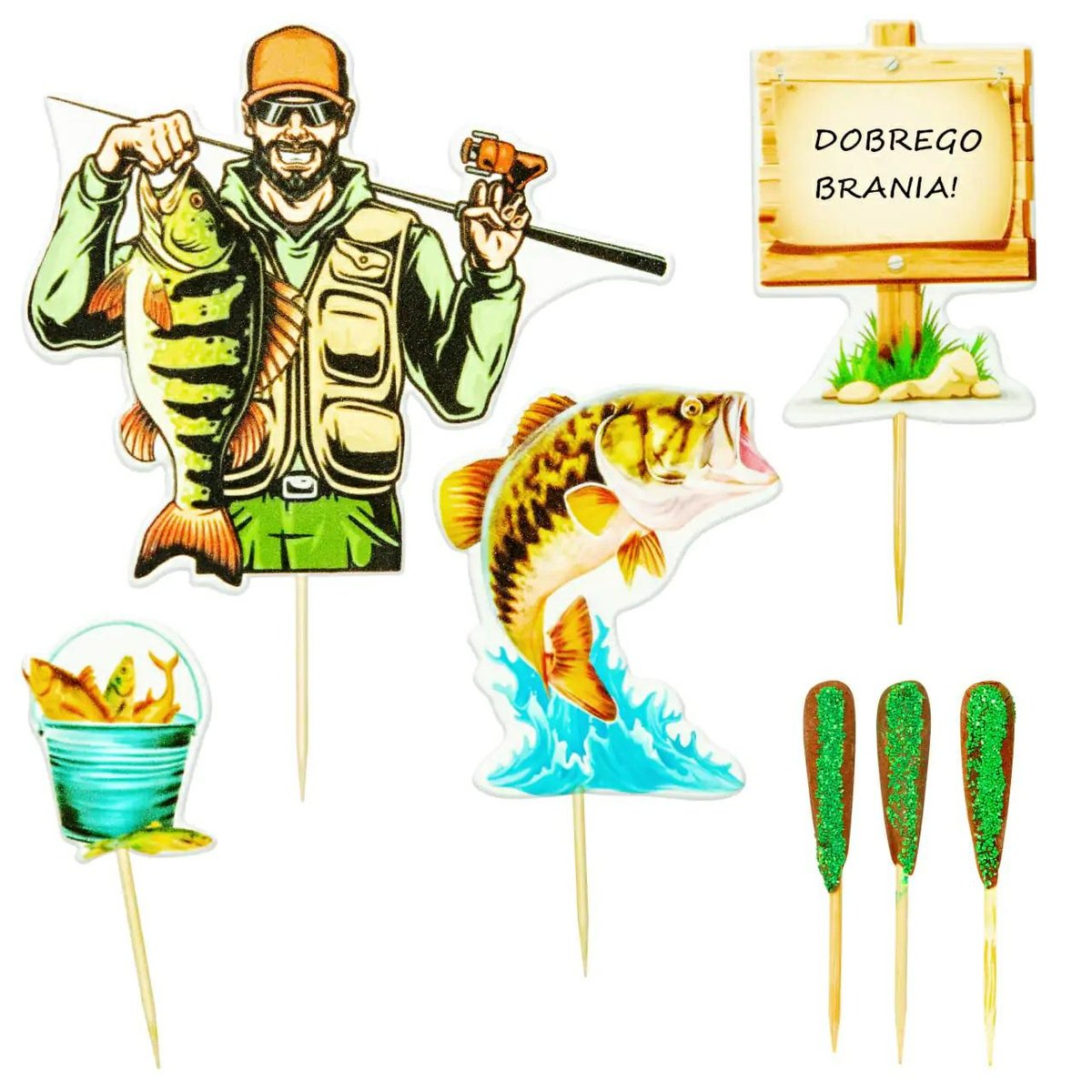 FIGURKA CUKROWA WĘDKARZ 2D ZESTAW