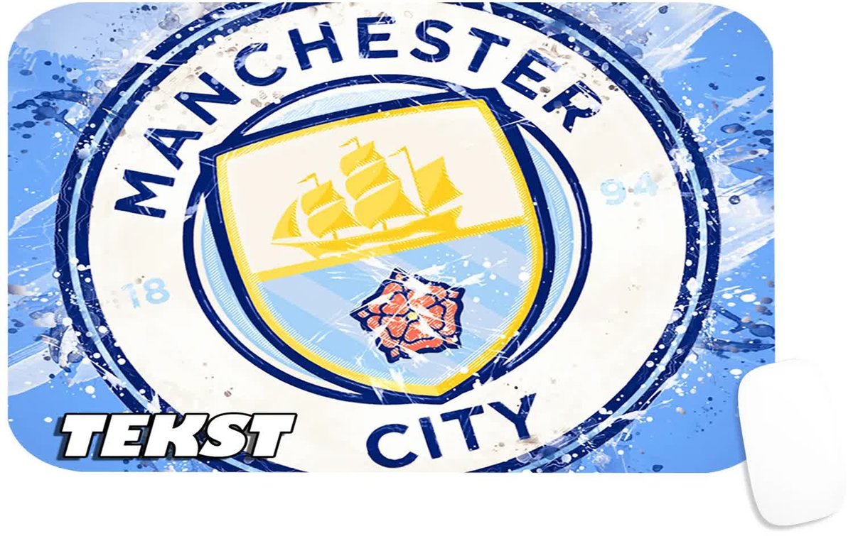 PODKŁADKA POD MYSZKĘ Z NADRUKIEM MANCHESTER CITY PREZENT-TEKST -29X36